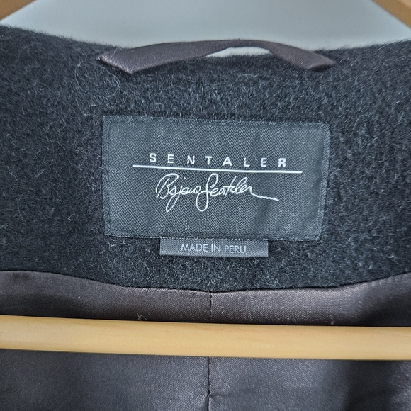 Sentaler mid length hooded wrap coat - Picture 6 of 7